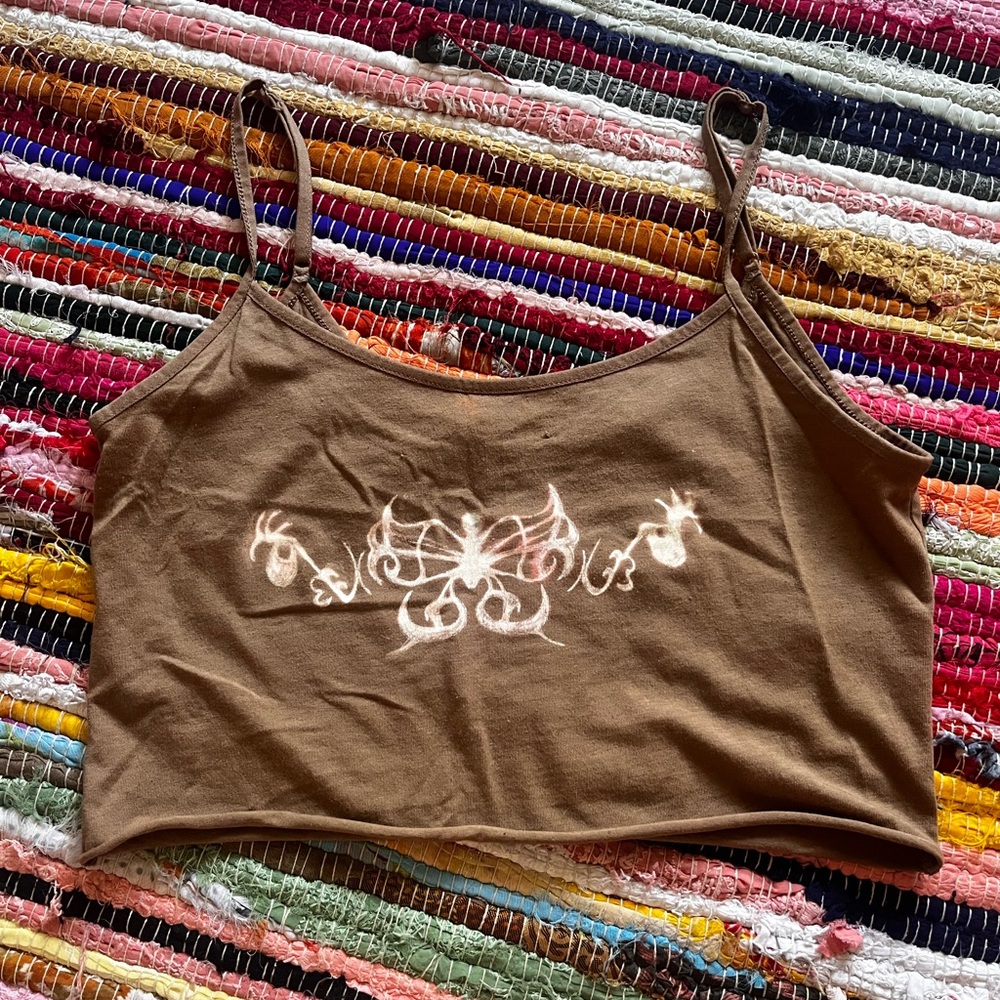 hand-bleached tank top
